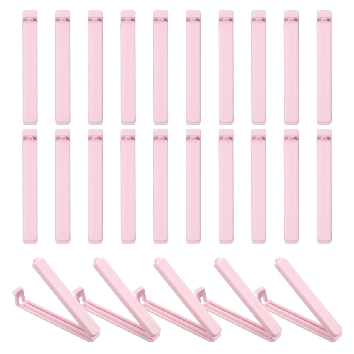 uxcell 25Pcs 3.54" Food Bag Clips for Food Thickened Plastic Green