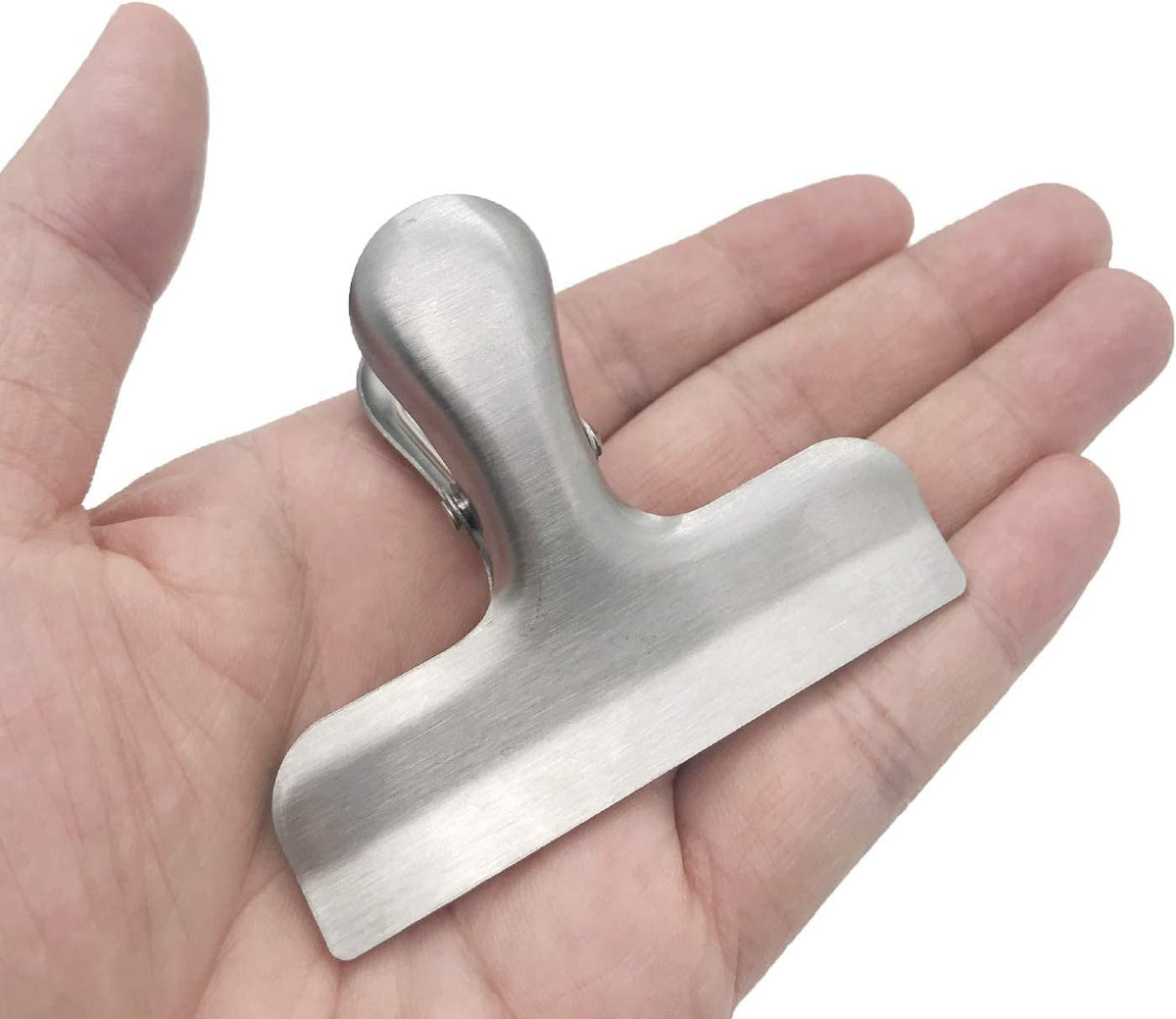8 Pack Metal Chip Clips, 3 Inch Food Bag Clips, Silver