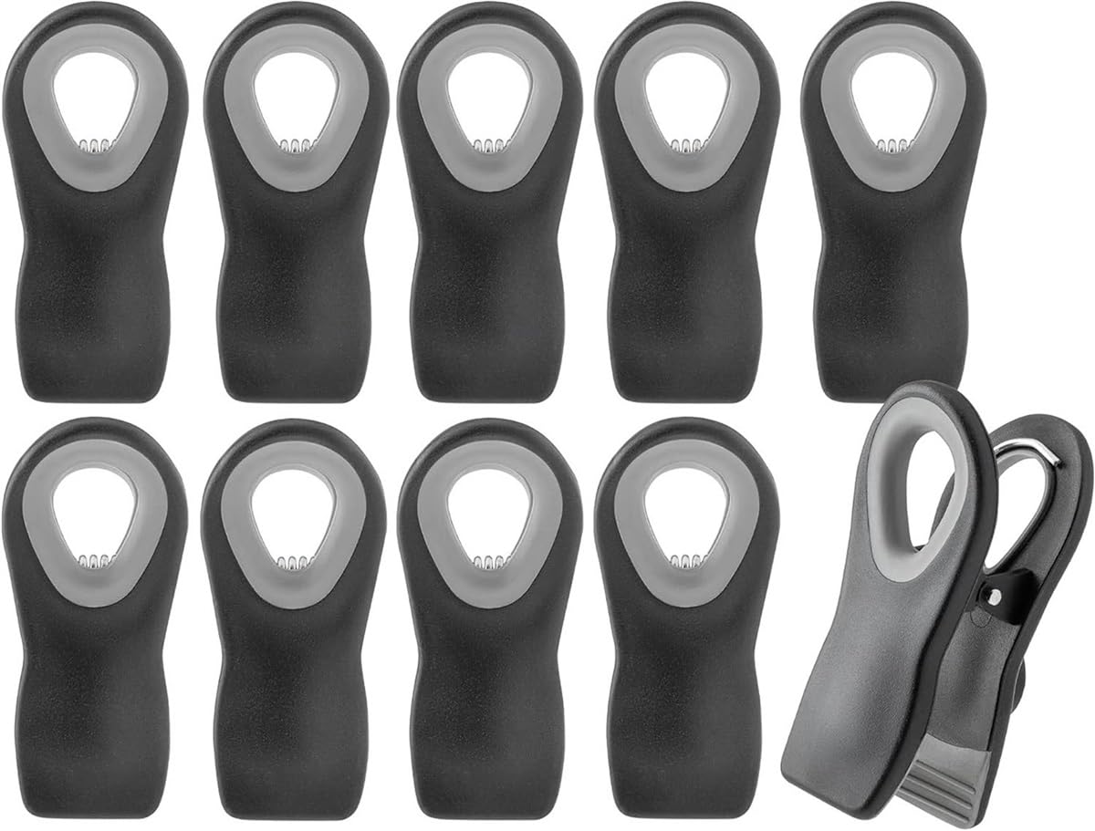 Chip Clips — Magnetic Bag Clips for Food Storage, 20 Piece Set, Airtight Seal Grip for Bread, Snack, Chip & Cereal Bags — Fridge, Pantry & Freezer Organization, Kitchen Storage - Multi Blues