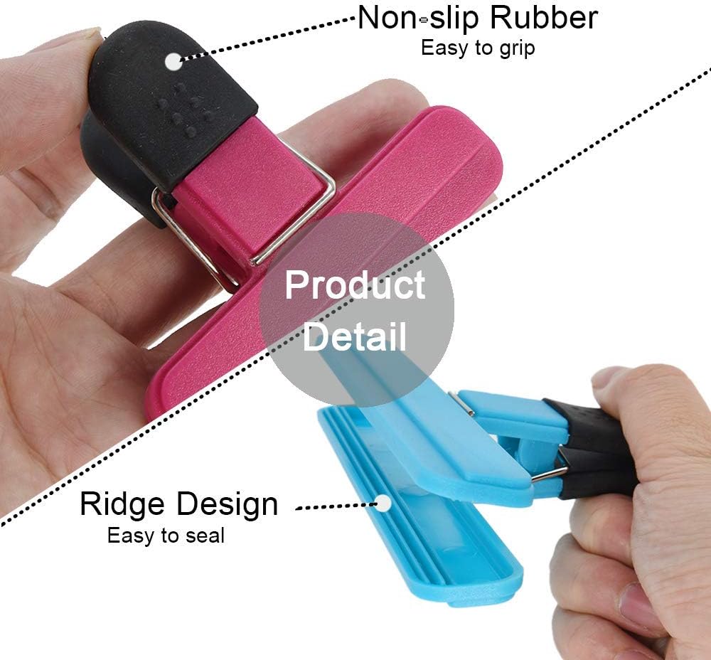 Food Chip Clips Bag Sealing Clips with Good Grips, 6 Pack