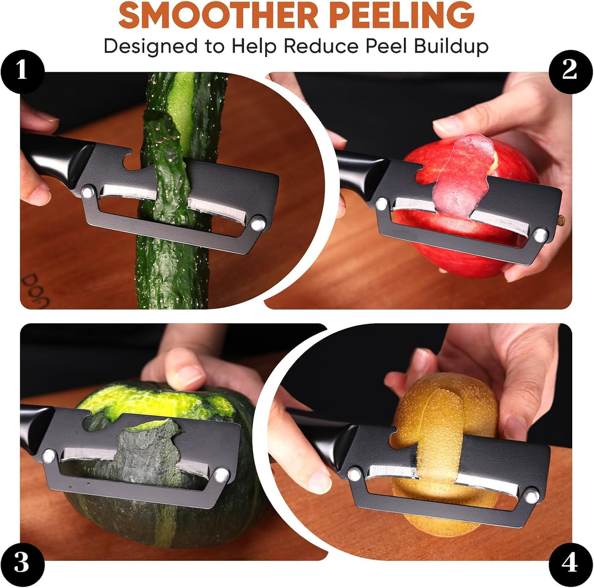 Stainless Steel Vegetable Peeler, Heavy Duty Potato Peeler with Wide Blade