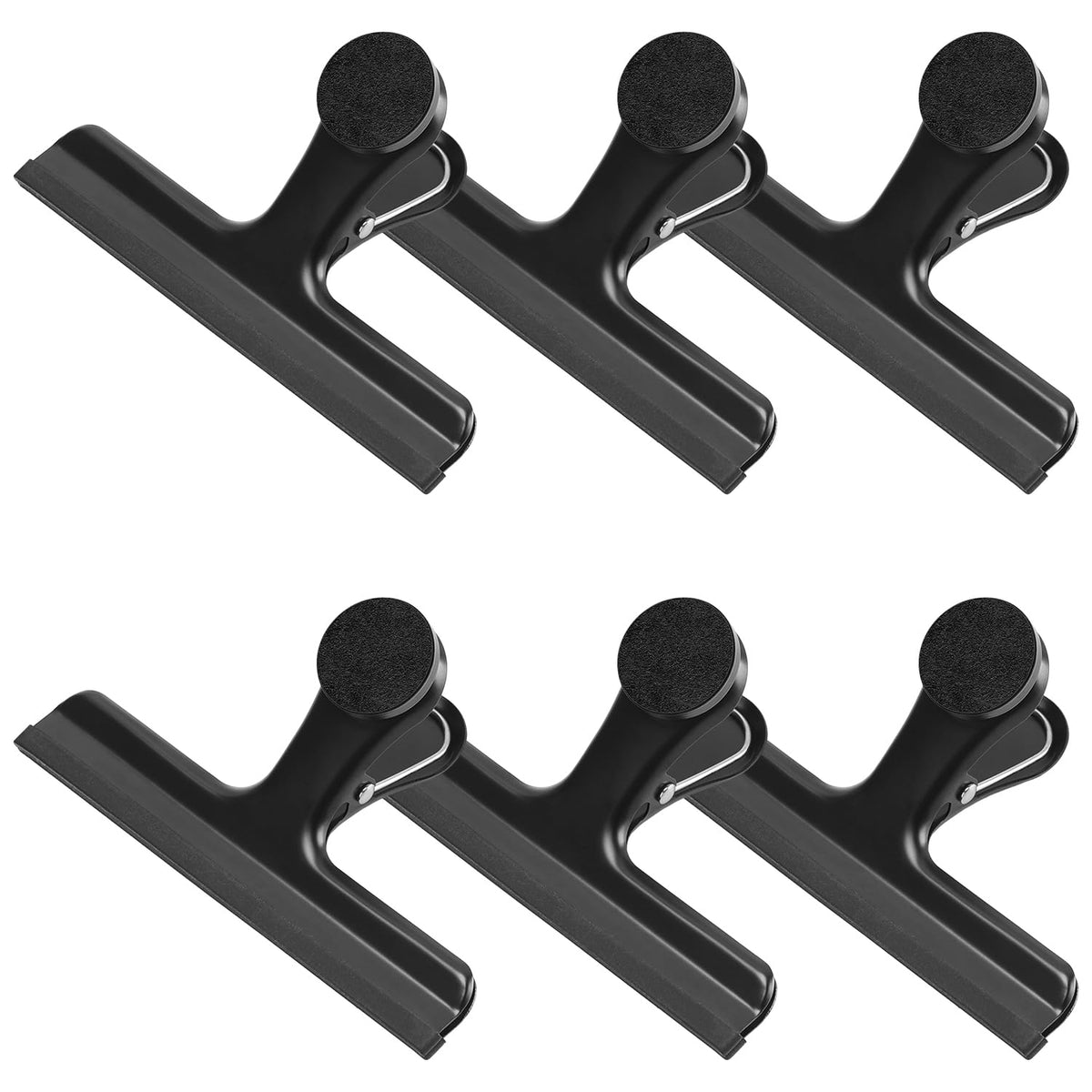 Magnetic Chip Clips, Stainless Steel Chip Bag Clips with Strong Magnet and Silicone Cover, Heavy Duty Food Bag Clips for Kitchen Storage, 10 Pack Color Coded, 3 Inch