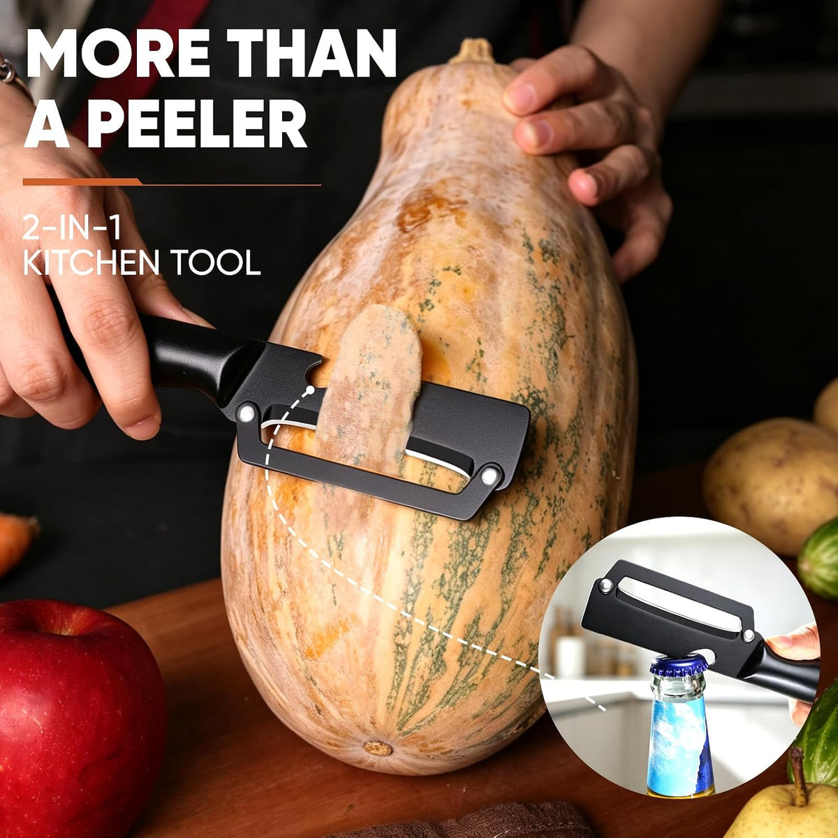 Stainless Steel Vegetable Peeler, Heavy Duty Potato Peeler with Wide Blade