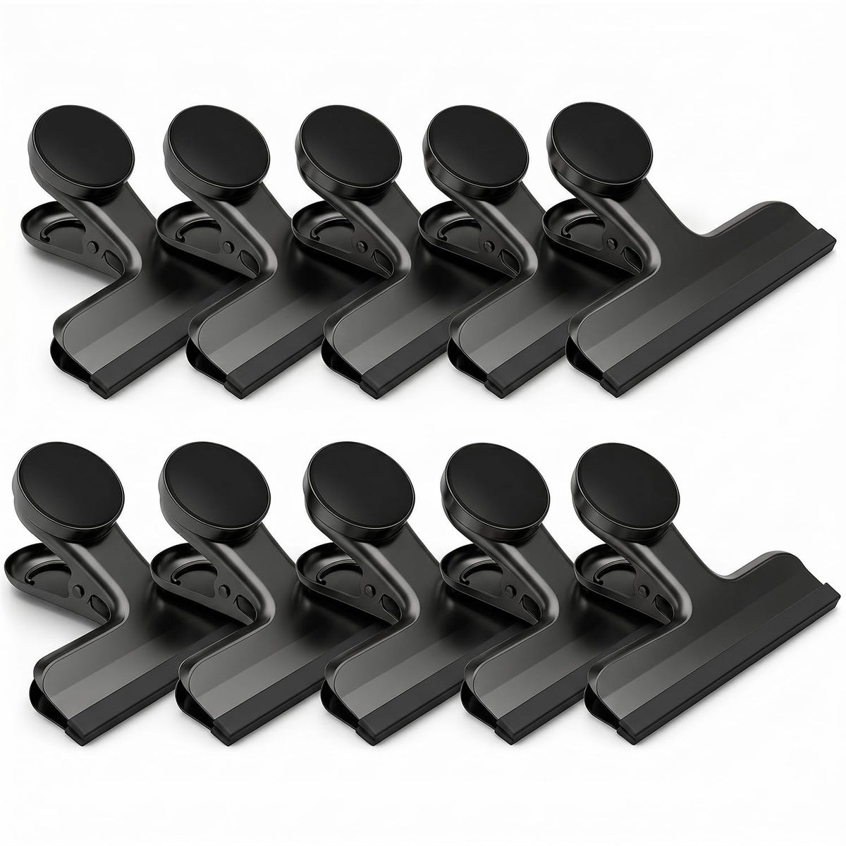 HOUSE AGAIN Magnetic Chip Clips, Stainless Steel Chip Bag Clips with Strong Magnet and Silicone Cover, Heavy Duty Food Bag Clips for Kitchen Storage, 8 Pack Color Coded, 3 Inch