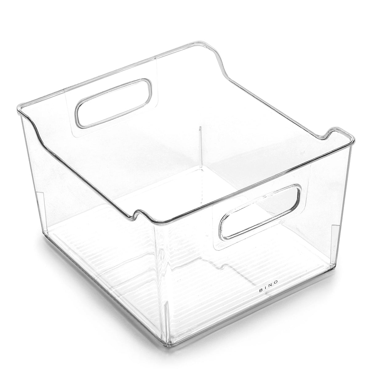 BINO | The Lodge Collection | Plastic Storage Bins - 2 Pack | Multi-Use Organizer With Built-In Handles | BPA-Free | for Pantry, Home, Fridge, and Freezer Organization