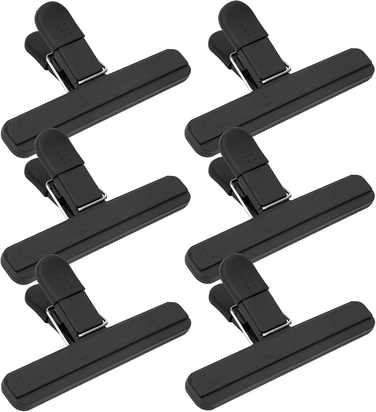 Chip Clips, 6 Pack Large Food Clips, Heavy Duty Plastic, 6 x 3.5 Inch