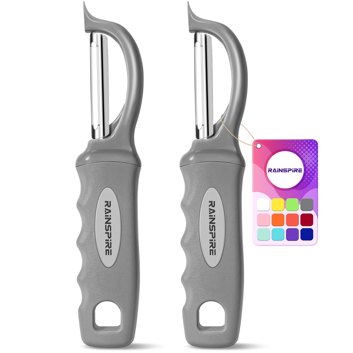 Rainspire Vegetable Peeler Potato Peelers for Kitchen, Sharp Stainless Steel Blades Veggie, Comfortable Handle Fruit Peeler, Carrot Peeler Apple Peeler Dishwasher Safe, Mint Green, 1-Pack