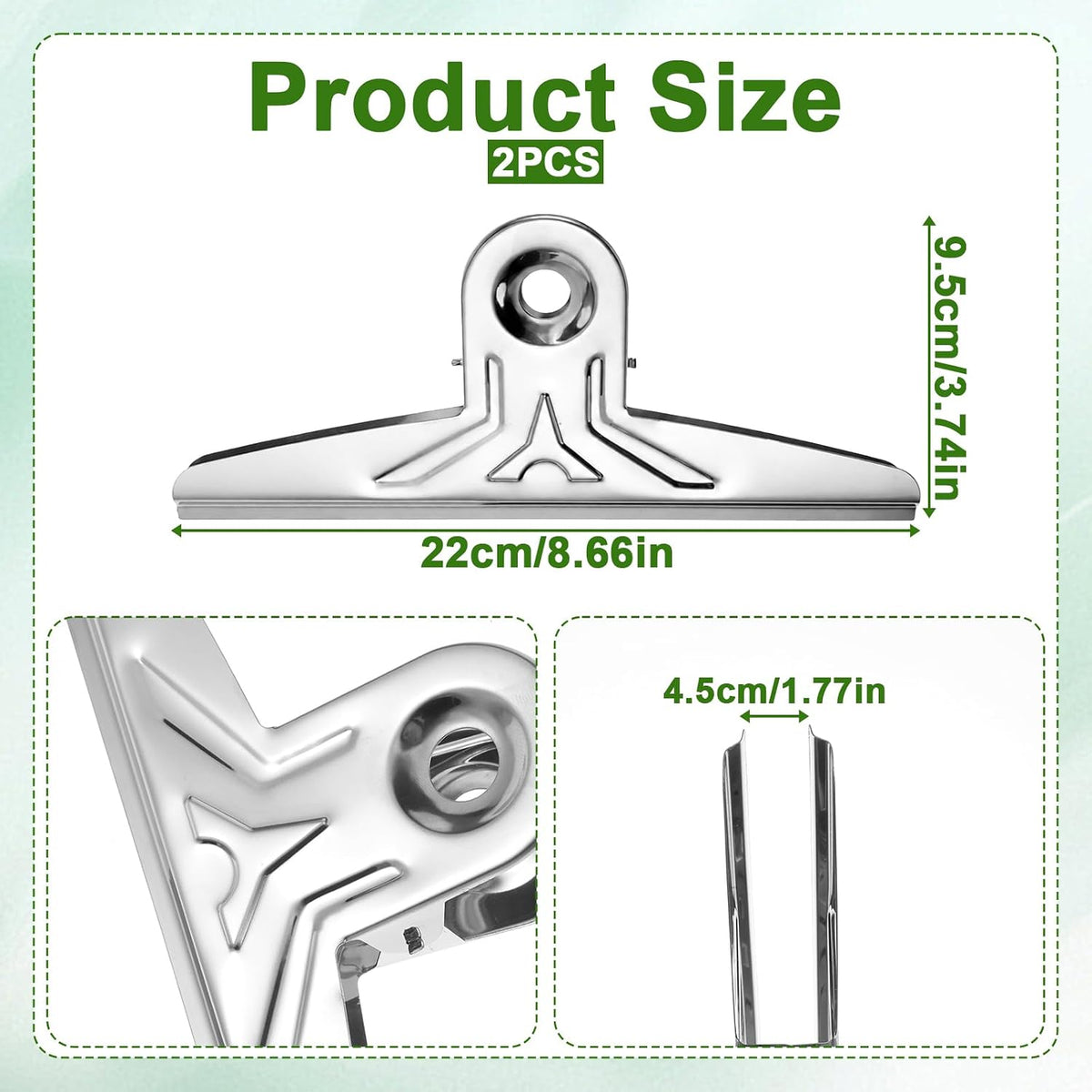 Extra Large Binder Clips for Dog Food, 2 Pcs Bag Clips for Food Storage