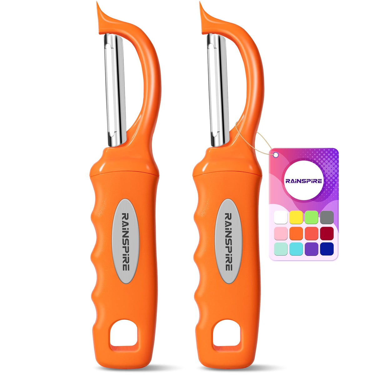 Rainspire Vegetable Peeler Potato Peelers for Kitchen, Sharp Stainless Steel Blades Veggie, Comfortable Handle Fruit Peeler, Carrot Peeler Apple Peeler Dishwasher Safe, Mint Green, 1-Pack