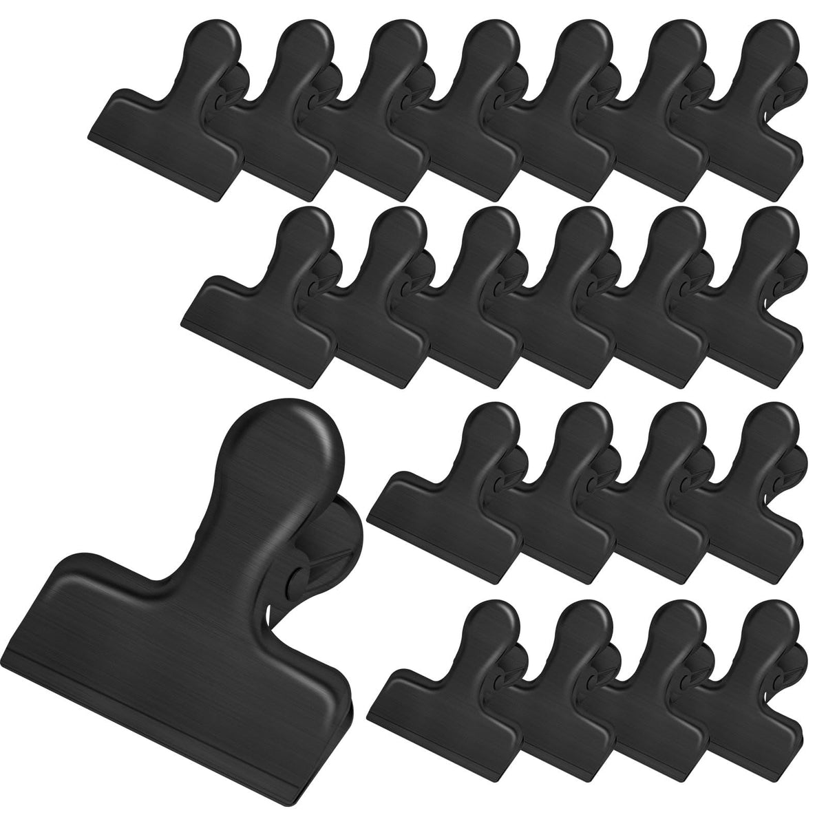Chip Clips,6 Pack Metal Bag Clips for Food Storage, Stainless Steel Food Clip for Snack Bread, Heavy Duty Chip Bag Clip Clamp for Kitchen Home Office,Sliver