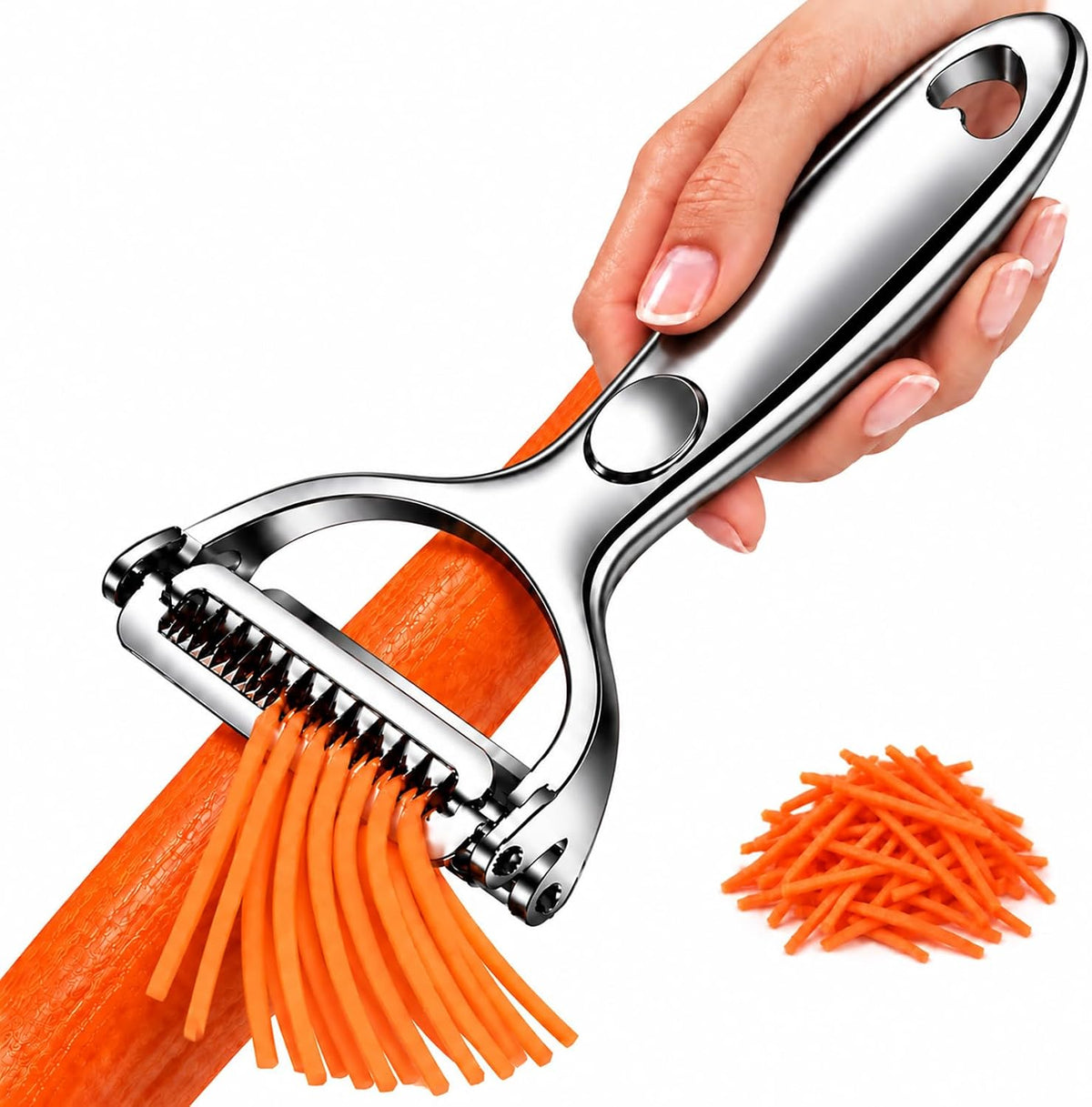 Ultra-Sharp Vegetable Julienne Peeler for Kitchen - Instant Veggie Shreds