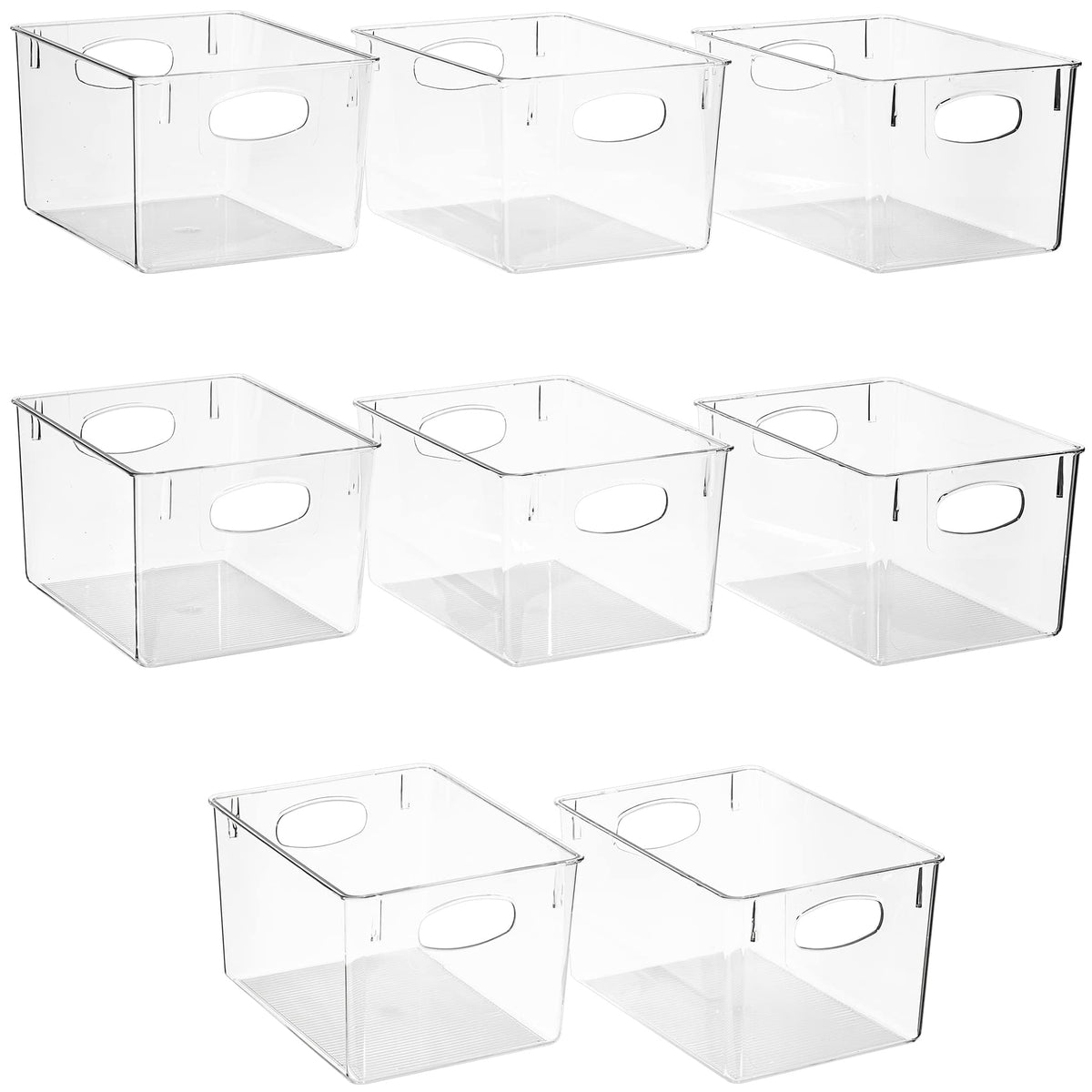 Sorbus Fridge Organizers and Storage, Clear Plastic Bins (Small, 4 Pack)