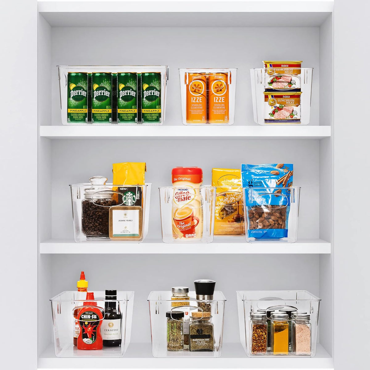 Sorbus Fridge Organizers and Storage, Clear Plastic Bins (Small, 4 Pack)
