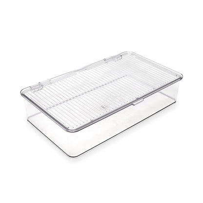 Isaac Jacobs Medium Stackable Organizer Bin (10.75”x6.5”x3.7”)