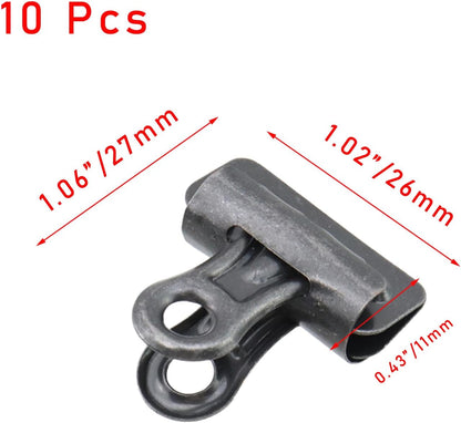 10 Pack Metal Chip Clips for Crafts, Food Bags, Drawings, Photos at Home Kitchen & Office Usage, Air Tight Seal Clip, 1.02Inches/26mm-Sliver