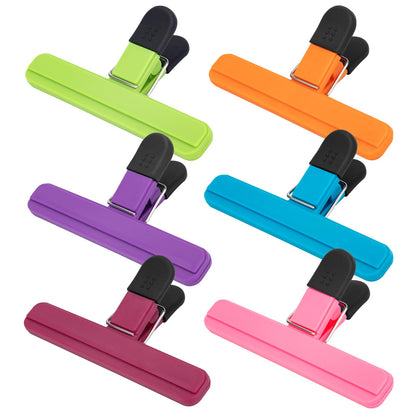 OWLKELA 12 Pcs Chip Clips,3 inch x 2.5 inch, Multicolor