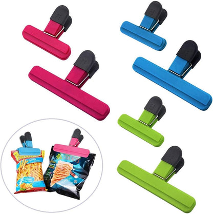 Food Chip Clips Bag Sealing Clips with Good Grips, 6 Pack
