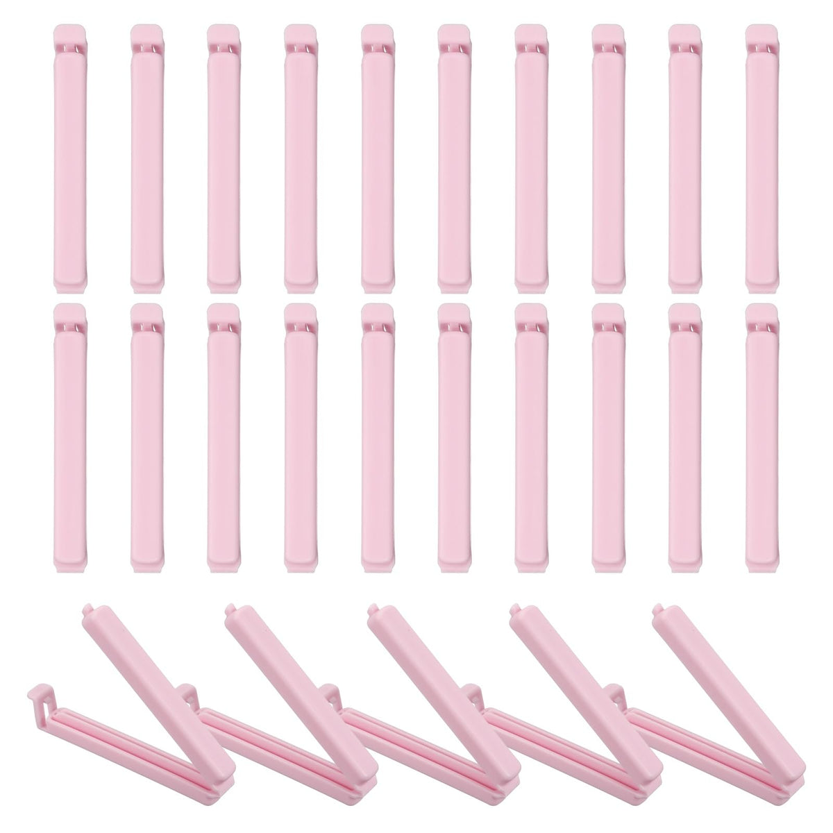 uxcell 25Pcs 3.54" Food Bag Clips for Food Thickened Plastic Green