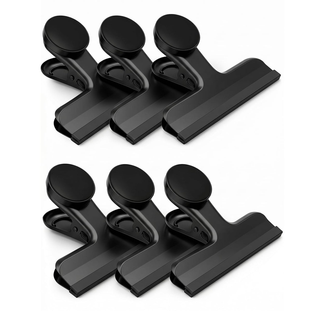 Magnetic Chip Clips, Stainless Steel Chip Bag Clips with Strong Magnet and Silicone Cover, Heavy Duty Food Bag Clips for Kitchen Storage, 10 Pack Color Coded, 3 Inch