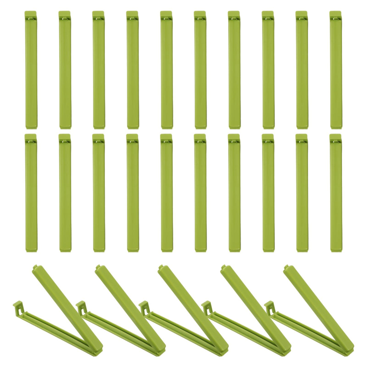 uxcell 25Pcs 3.54" Food Bag Clips for Food Thickened Plastic Green