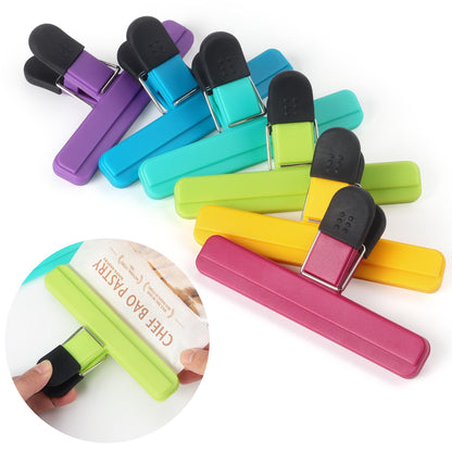 Tamaki 6 Pack Large Chip Bag Clips Assorted Color Food Clips, 6 x 3.5 Inch