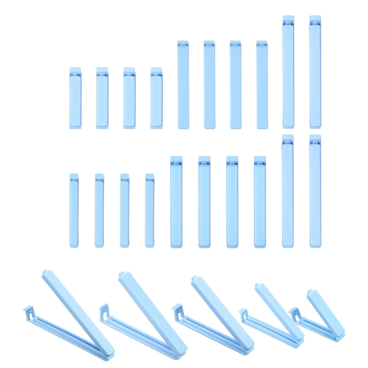 uxcell 25Pcs 3.54" Food Bag Clips for Food Thickened Plastic Green