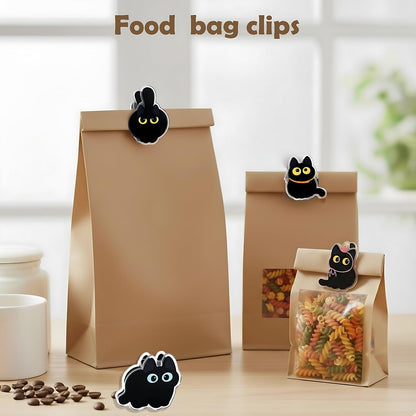 8 PCS Cute Chip Clips, Food Bag Clips, Funny Cat Shaped
