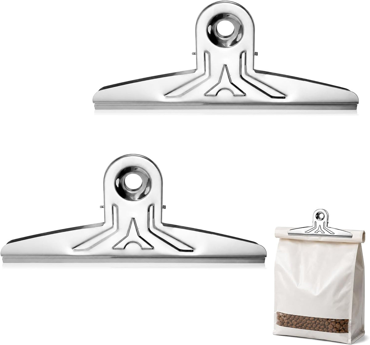 Extra Large Binder Clips for Dog Food, 2 Pcs Bag Clips for Food Storage