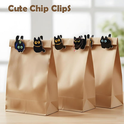 8 PCS Cute Chip Clips, Food Bag Clips, Funny Cat Shaped