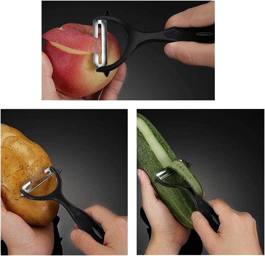 Premium Vegetable Peeler Set – Ultra Sharp Stainless Steel Blades with Non-Slip Ergonomic Handles for Easy Potato, Fruit & Veggie Peeling (2PCS)