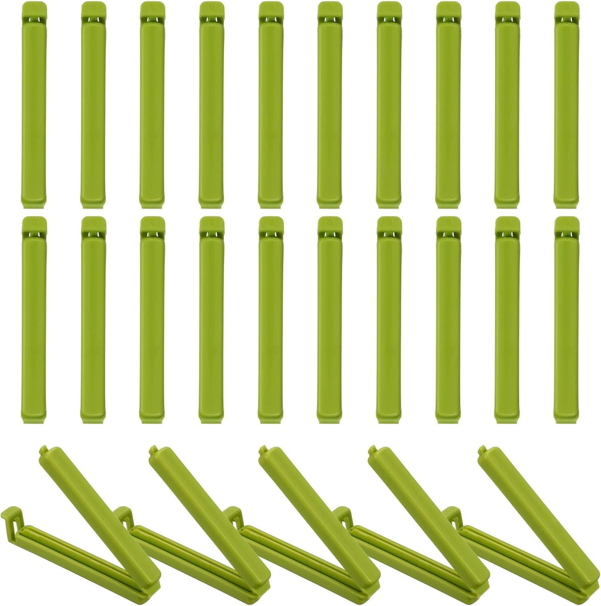 uxcell 25Pcs 3.54" Food Bag Clips for Food Thickened Plastic Green