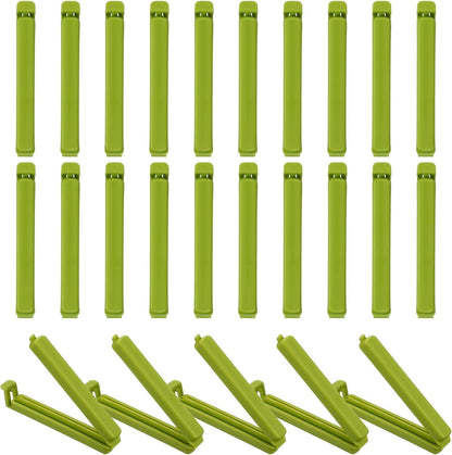 uxcell 25Pcs 3.54" Food Bag Clips for Food Thickened Plastic Green