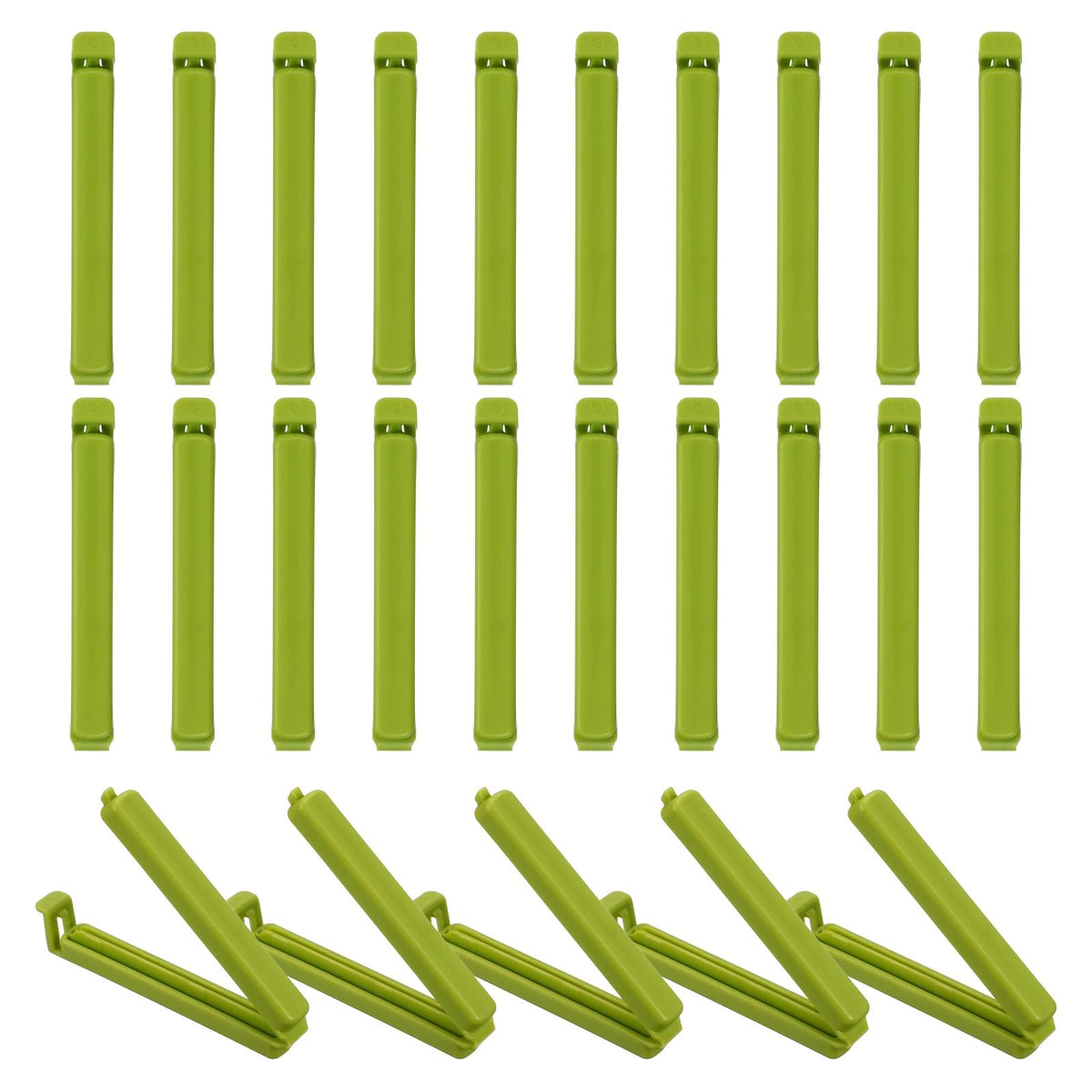uxcell 25Pcs 3.54" Food Bag Clips for Food Thickened Plastic Green