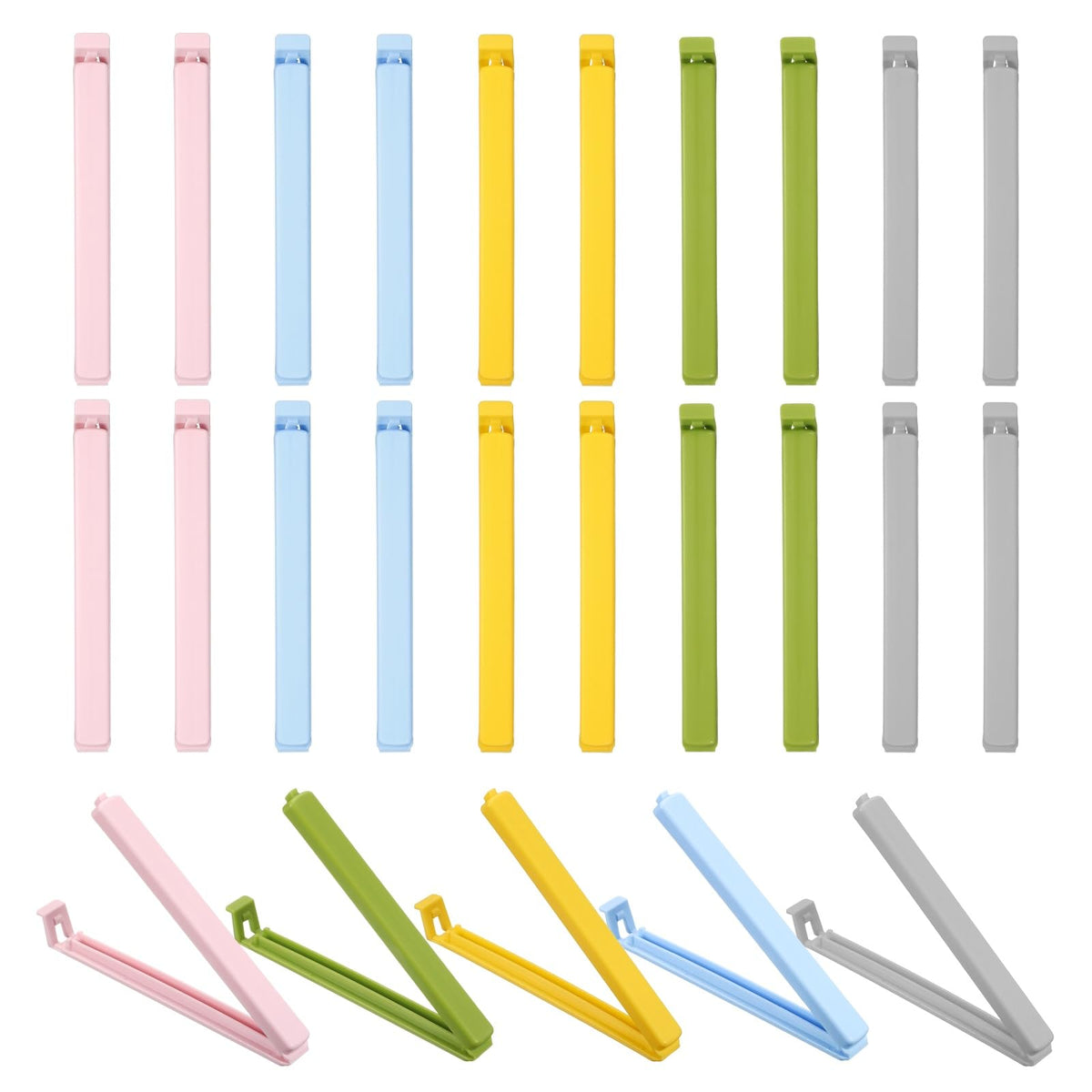 uxcell 25Pcs 3.54" Food Bag Clips for Food Thickened Plastic Green