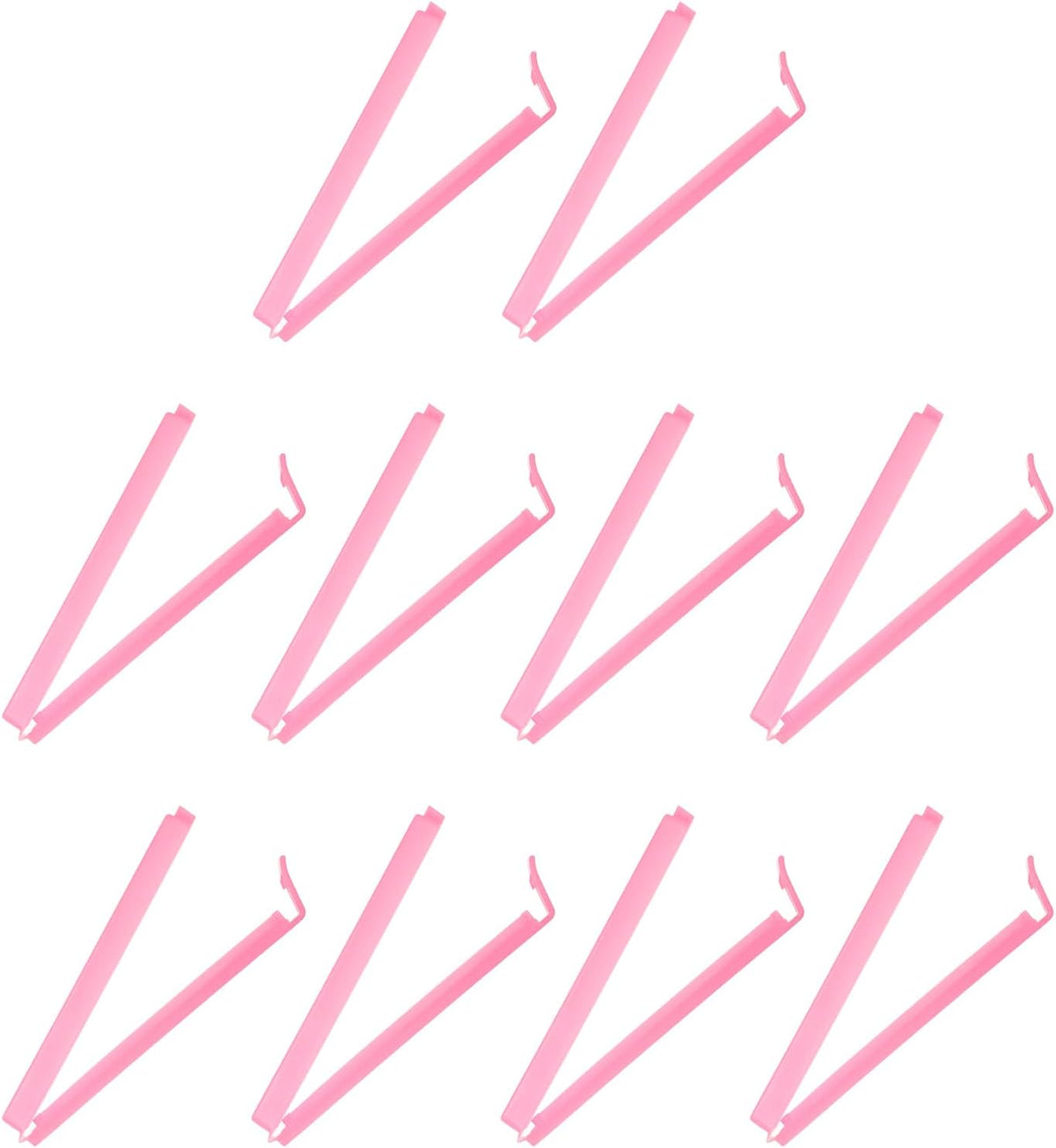 PATIKIL Sealing Clips 4.3in, 10 Pack Reusable Plastic Bag Clip Clamp, Pink