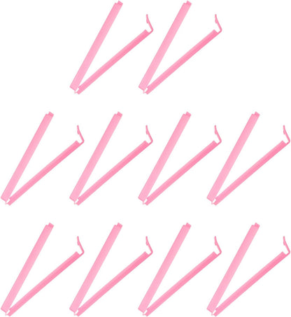 PATIKIL Sealing Clips 4.3in, 10 Pack Reusable Plastic Bag Clip Clamp, Pink