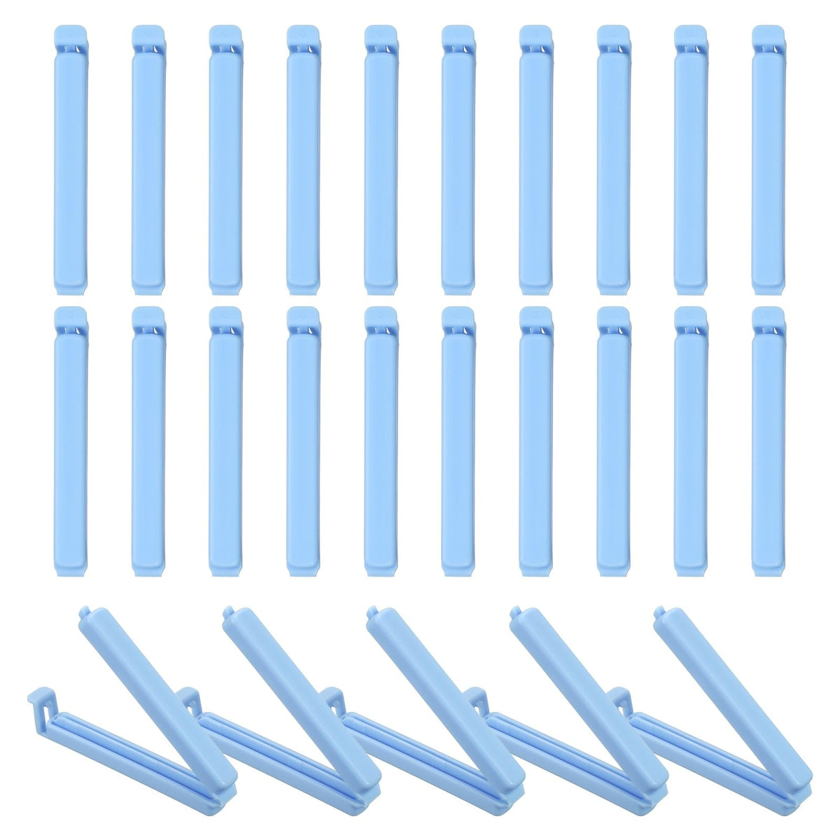 uxcell 25Pcs 3.54" Food Bag Clips for Food Thickened Plastic Green