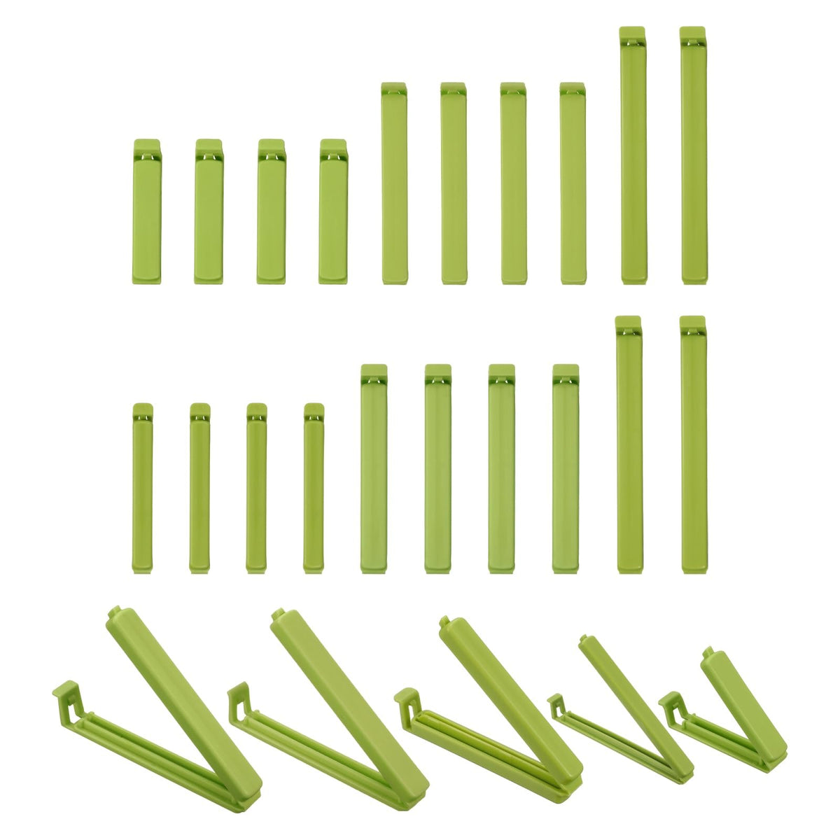 uxcell 25Pcs 3.54" Food Bag Clips for Food Thickened Plastic Green