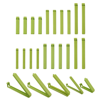uxcell 25Pcs 3.54" Food Bag Clips for Food Thickened Plastic Green