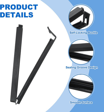 PATIKIL Sealing Clips 4.3in, 10 Pack Reusable Plastic Bag Clip Clamp, Black