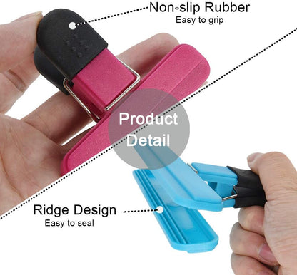 Food Chip Clips Bag Sealing Clips with Good Grips, 6 Pack
