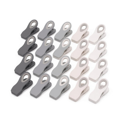 Chip Clips — Magnetic Bag Clips for Food Storage, 20 Piece Set, Airtight Seal Grip for Bread, Snack, Chip & Cereal Bags — Fridge, Pantry & Freezer Organization, Kitchen Storage - Multi Blues