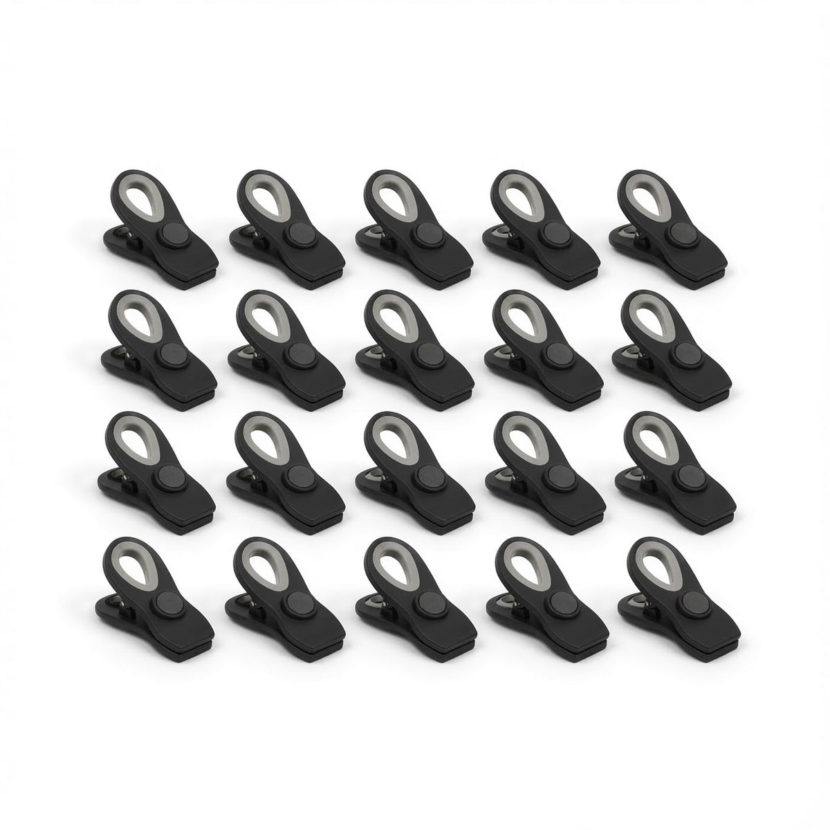 Chip Clips — Magnetic Bag Clips for Food Storage, 20 Piece Set, Airtight Seal Grip for Bread, Snack, Chip & Cereal Bags — Fridge, Pantry & Freezer Organization, Kitchen Storage - Multi Blues