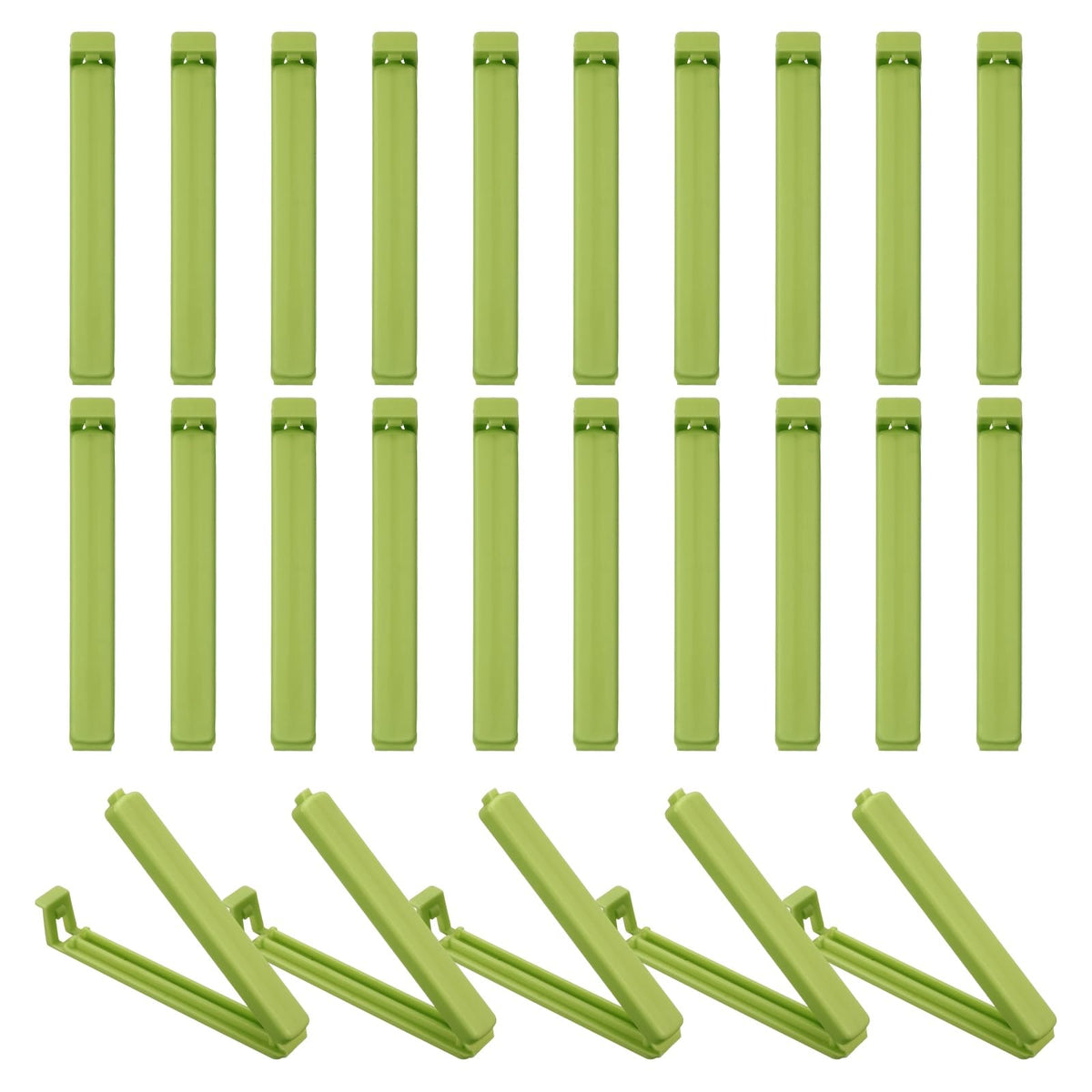 uxcell 25Pcs 3.54" Food Bag Clips for Food Thickened Plastic Green