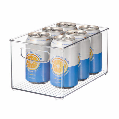 iDesign Stackable Clear Plastic Bin, 4-Pack