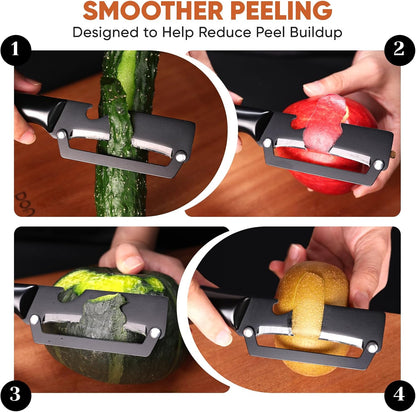 Stainless Steel Vegetable Peeler, Heavy Duty Potato Peeler with Wide Blade