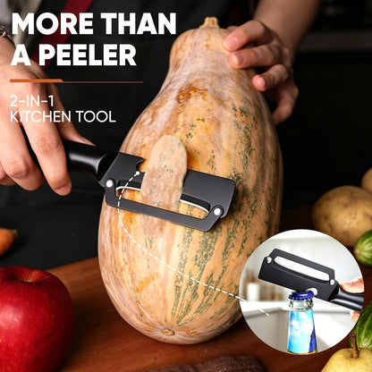 Stainless Steel Vegetable Peeler, Heavy Duty Potato Peeler with Wide Blade
