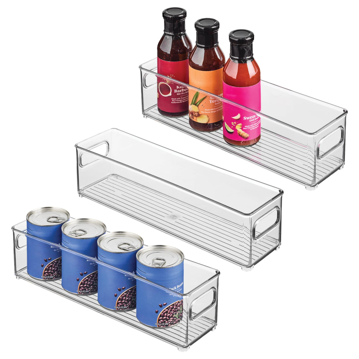 InterDesign Refrigerator and Freezer Storage Container – Deep Organizer Bin for Kitchen, Clear