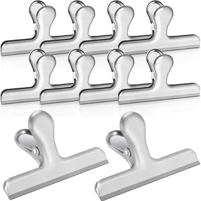 Bag Clips, 20 Pack Stainless Steel Chip Clips for Food, 1.6''(40mm) Small Food Clip Heavy Duty Snack Clamp Clip for Office Kitchen Home, Silver