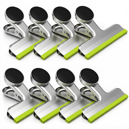 Magnetic Chip Clips, Stainless Steel Chip Bag Clips with Strong Magnet and Silicone Cover, Heavy Duty Food Bag Clips for Kitchen Storage, 10 Pack Color Coded, 3 Inch